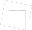 Logo di una finestra stilizzata inclinata.